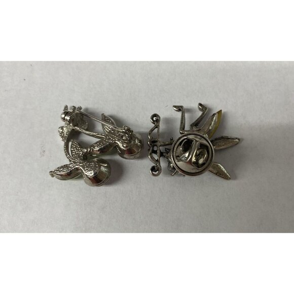 Pin Scatterpin Mosquito With Bow Cupid & Cherry Jewelry Fruit Theme Rhinestones - Picture 4 of 7